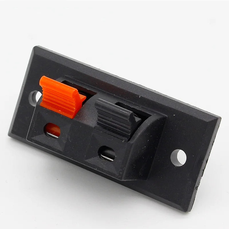 5Pcs 2 Positions Connector Terminal Push in Jack Spring Load 2 way 2 Pin Spring push Release Home Audio Speaker Terminals