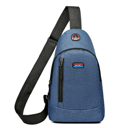 Men's Functional Chest Bag, Suitable for Business Trips and Travel, Single Shoulder Bag, Single-Layer Pocket, Nylon Material