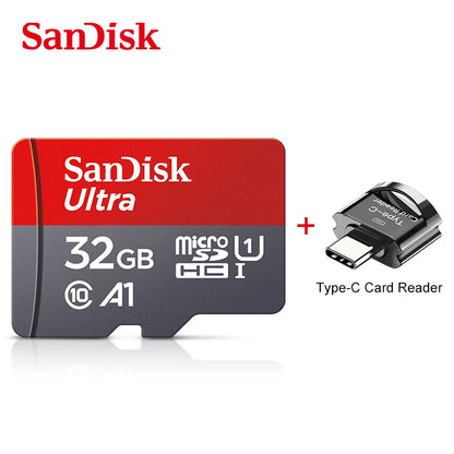 SanDisk Micro-SD Card 32GB 64GB 256GB 128GB A1 Memory Cards Class 10 Flash Drive Cards 32GB cartao de memoria For Phone