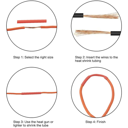 164/328PCS Heat Shrink Tubing 2:1Wire Cable Wrap Assortment Electric Insulation Tube Kit 5 Color 8 Size