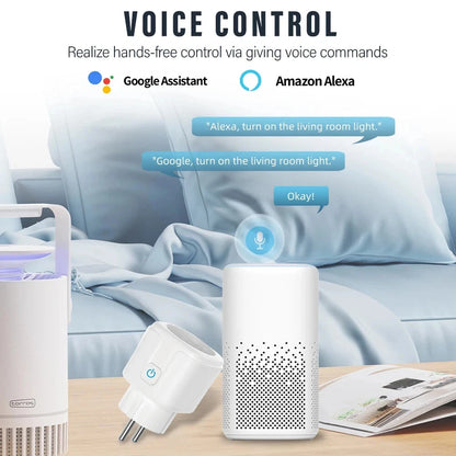 Tuya Smart WiFi/Zigbee Plug Socket EU Outlet 16A/20A with Power Monitoring Timer Function Voice Control Alexa Google Home Alice